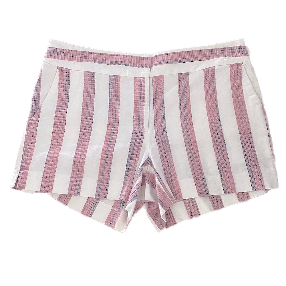 Loft White Striped Riviera Shorts